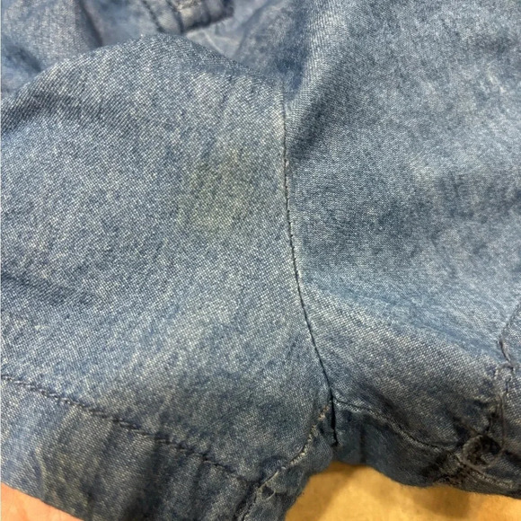 Charlotte Russe Denim Romper Shorts Size Small - Picture 8 of 11